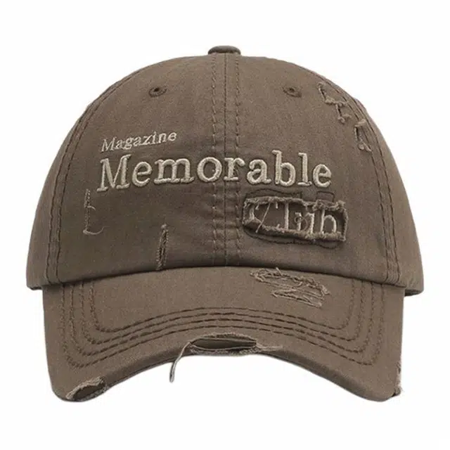 俞兆林 字母刺绣户外透气百搭大头围弯檐 棉 鸭舌帽 男女同款情侣款