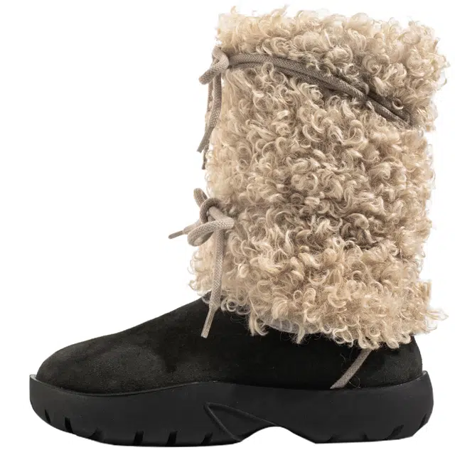 妙侣 牛反绒 保暖耐磨增高防滑 时尚潮流百搭 中筒 雪地靴 女