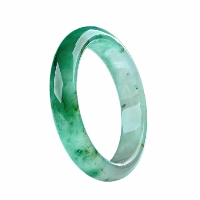 素于 新中式古典非洲翠玉色泽温润细腻典雅优雅文玩素圈轻奢简约通勤时尚百搭国潮搭配旗袍气质珠光宝气#好运 独龙玉 手镯 女款