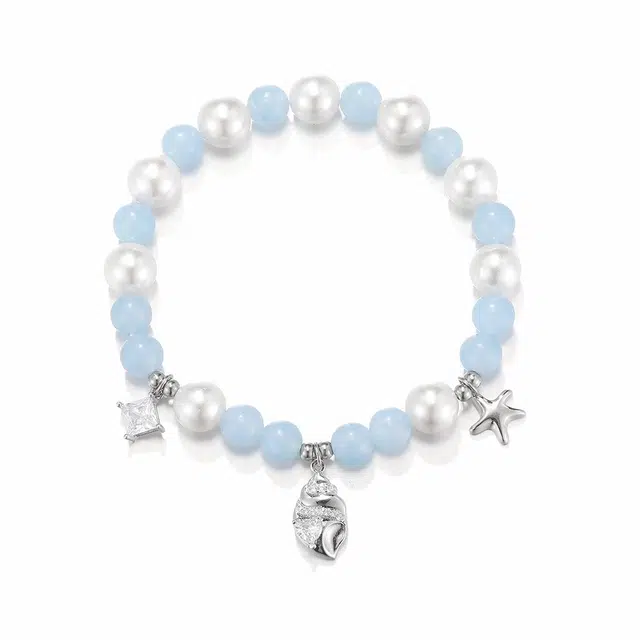 珂里 气质精致海岛假日甜美小众设计高级感轻奢优雅手工串珠配饰 贝珠 手串 女款