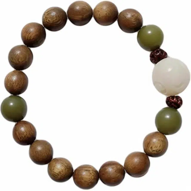 京华录 国风新中式 招财纳福转运珠 国潮复古文艺清新 檀木 手串 男女同款情侣款