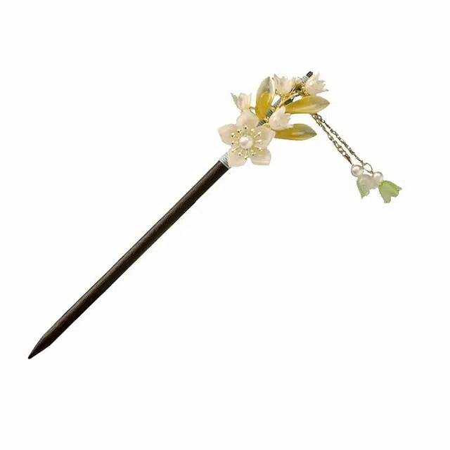 妖娆猫 新中式铃兰花流苏步摇木簪子古风发饰旗袍汉服盘发头饰发钗气质时尚汉服旗袍配饰高级感 发簪 女款