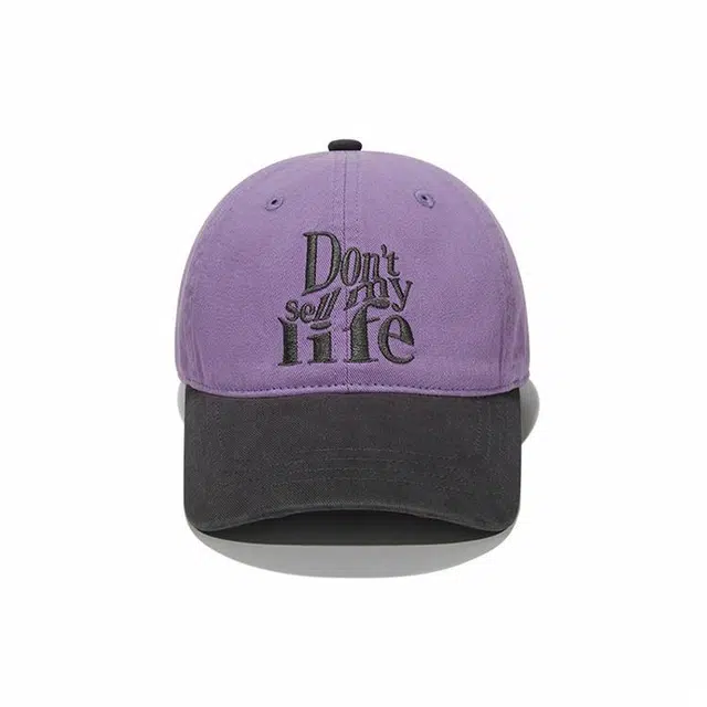 浪莎 美式潮牌棒球帽男女字母刺绣拼色软顶鸭舌帽情侣遮阳弯檐帽 棉 鸭舌帽 男女同款情侣款