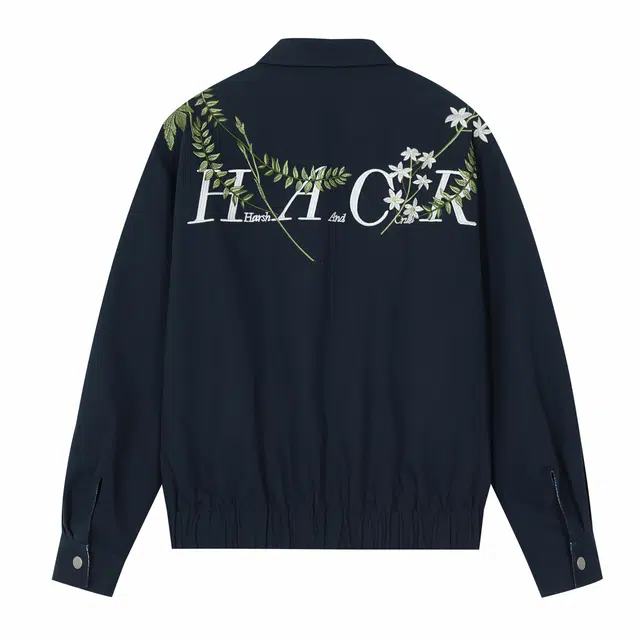 HARSH AND CRUEL Reversible Embroidered Jacket Navy