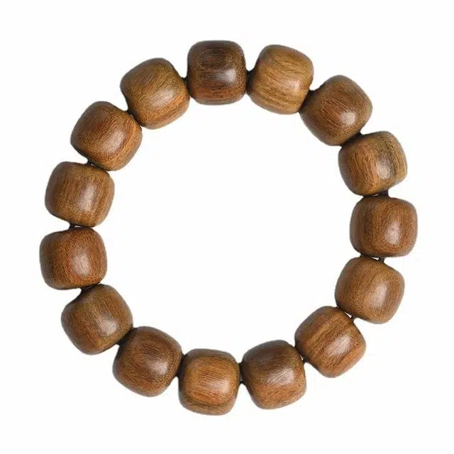 【过手留香】 琉堇 中国风檀香文玩佛珠链 素圈禅意绕指柔串珠链 平安喜乐福禄顺遂有钱花转运珠#好运 绿檀 手串 男女同款情侣款