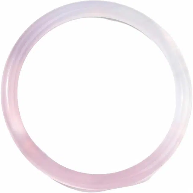 琉堇 新中式国潮 温婉优雅桃之夭夭半百半粉郁金香美人镯 气质优雅圆条镯养人 玉髓 手镯 女款