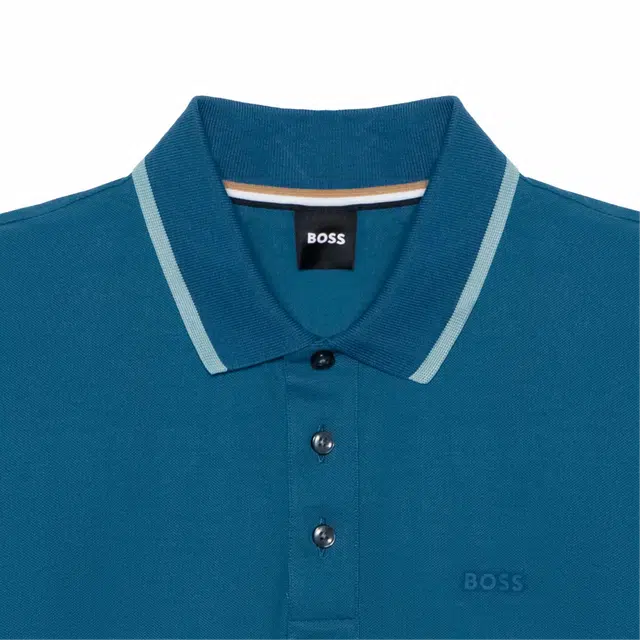 HUGO BOSS Cotton-Piqu Polo Shirt With Rubber-Print Logo Polo