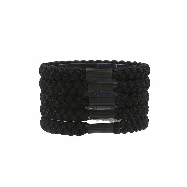 如花梦 奶茶色扎头高弹力耐用简约网红不勒发气质编辫发绳 皮筋 发圈/头绳 女款