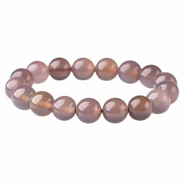 石在行 新中式招财纳福复古轻奢小众百搭气质精致高级氛围感好运灰 玛瑙 手串 男女同款情侣款