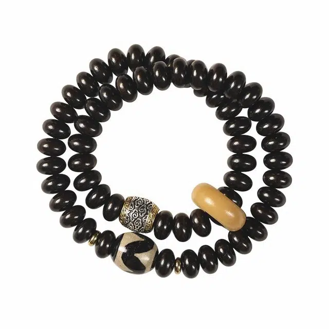 乙巳蛇年 琉堇 过手留香文玩转运珠 古风流通处代请找采纳福叠戴佛珠 平安喜乐吉祥福禄手饰#好运 黑檀 手串 男女同款情侣款