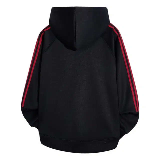 雅鹿 美式街头字母印花休闲宽松百搭连帽开衫保暖高街学院风高级感夹克外套 男女同款