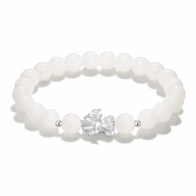 富珠汇 【貔貅吞金兽】吸金纳福平安顺遂新中式国潮复古百搭好运 白玉菩提 手串 男女同款情侣款