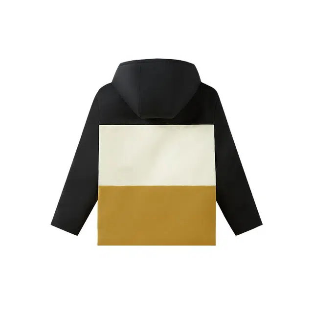 安踏儿童羽绒服 连帽时尚洋气长袖简约 梦幻黑/浮尘灰 青少年