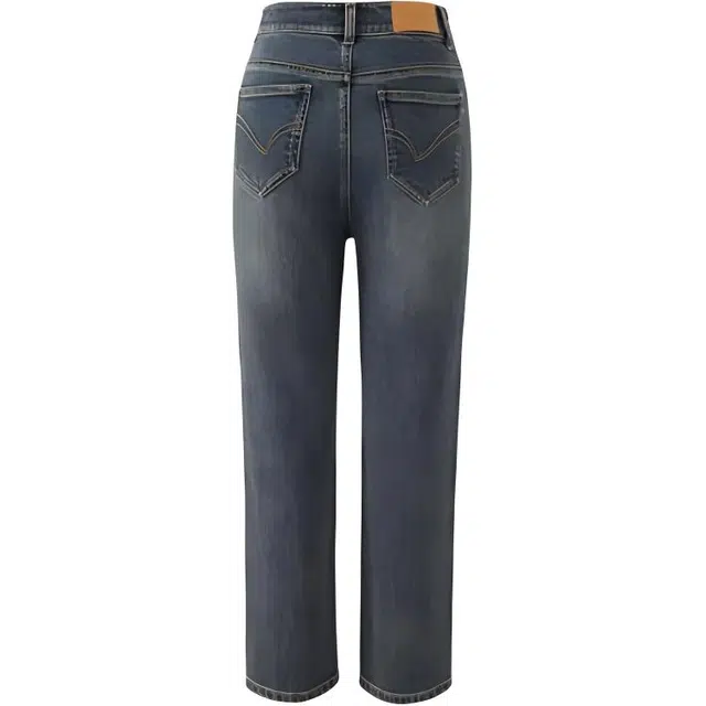 娅丽达 复古自然腰直筒九分牛仔裤 女款