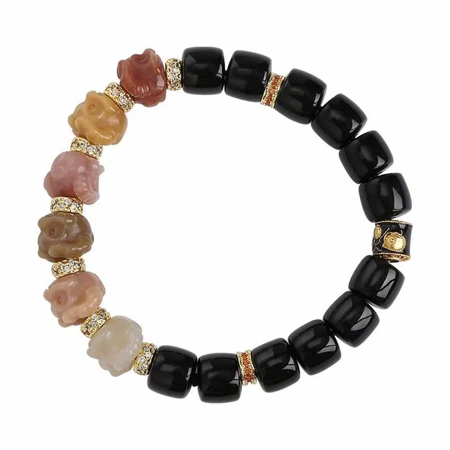 布达拉宫 瑞兽雕件原创设计转运珠 高级感桶珠#好运 玛瑙 手串 男女同款情侣款