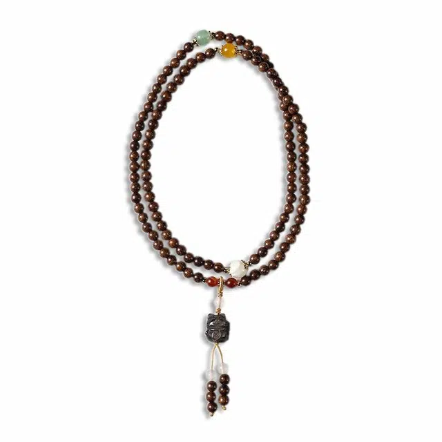 【招财纳福】 琉堇 乙巳蛇年流通处代请招财猫文玩佛珠链 古风平安喜乐福运连连转运珠 许我无忧#好运 金丝檀木 手串 男女同款情侣款