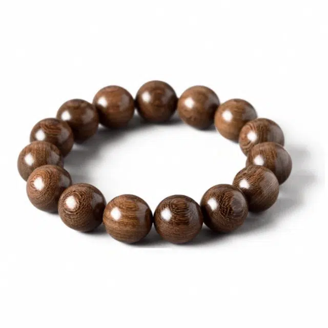 富珠汇 平安纳福 时来运转小众文玩佛珠#好运 金丝檀木 木作手串 男女同款情侣款