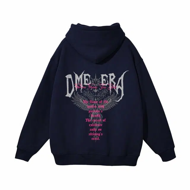 【dme】 重磅创意美式森系小鸟字母印花保暖时尚个性潮流休闲面料柔软连帽宽松卫衣 男女同款