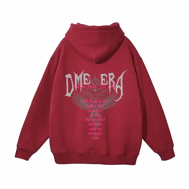 【dme】 重磅创意美式森系小鸟字母印花保暖时尚个性潮流休闲面料柔软连帽宽松卫衣 男女同款