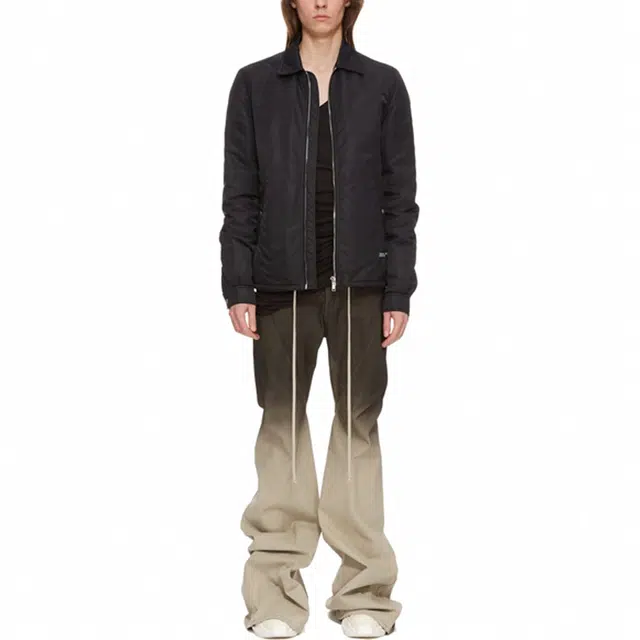 RICK OWENSRO LUXOR BIAS BOOTCUT IN BLACK PEARL DEGRADE STRETCH DENIM FW23