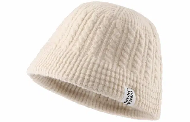 优幽兰 时尚显脸小针织帽纯色高级感休闲简约秋冬季保暖韩版百搭水桶盆帽素颜遮脸 腈纶 渔夫帽 女款