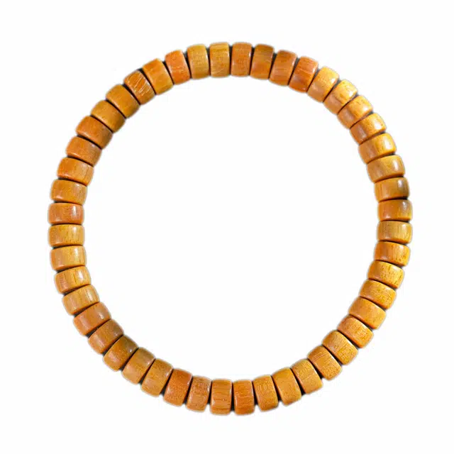 素于 新中式国潮复古文艺风转运珠平安喜乐多财多福单圈直切珠简约轻奢高级感文玩盘玩佛珠招财念珠#好运 黄金檀 手串 男女同款情侣款