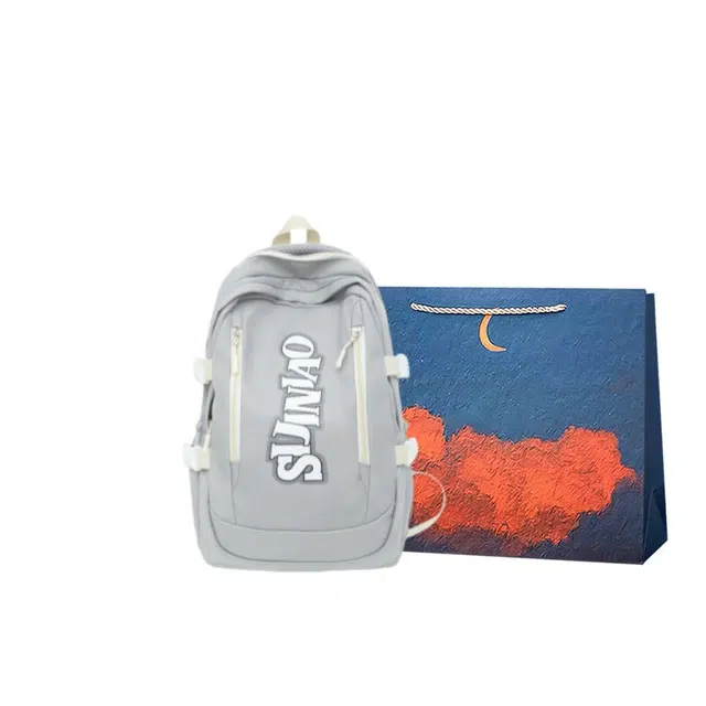 爱尔绅特 大容量书包学生韩版百搭时尚背包 尼龙布 双肩包 男女同款情侣款 多色