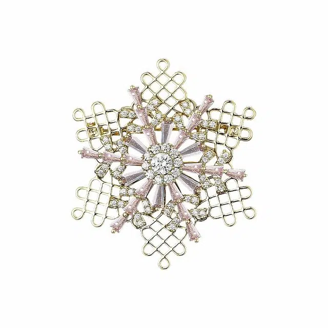 兰盈 雪花轻奢小众 环保合金 胸针 女款
