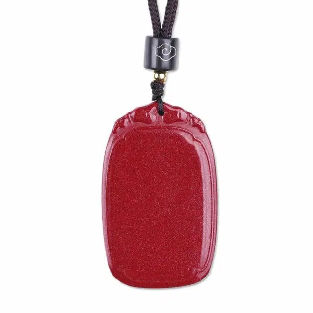 妍韵珠宝 平安无事牌本命年蛇年 #好运 再造辰砂朱砂 玉石吊坠 男女同款情侣款