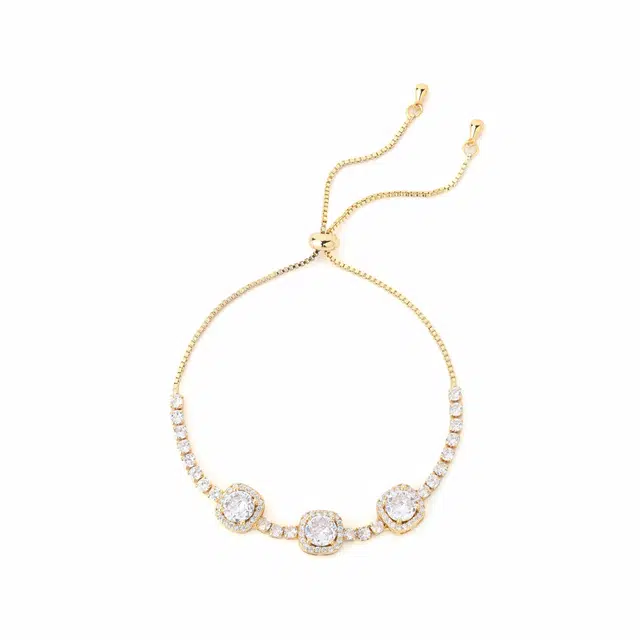 星珍思 星光方糖 小众设计轻奢高级感爆闪满天星几何手饰 气质星点闪钻璀璨星河可叠戴配饰 合金 手链 女款