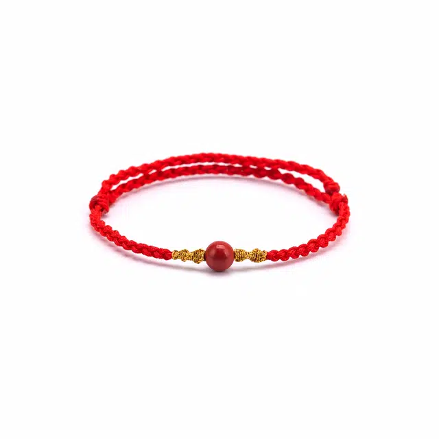聆听花开 【好事花生】新中式新国风编绳转运珠 民族风文艺个性小众高级感简约设计可调节#好运 朱砂 手链 男女同款情侣款