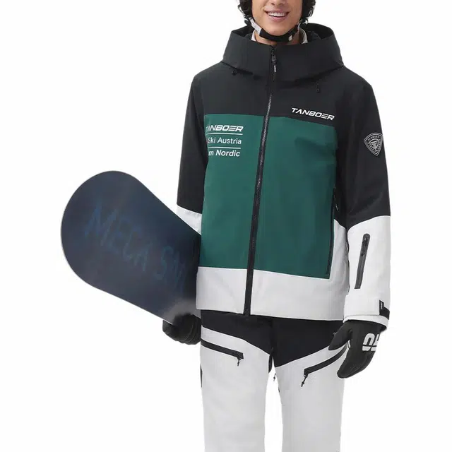 坦博尔 滑雪系列 简约休闲保暖连帽长袖羽绒服 男女同款