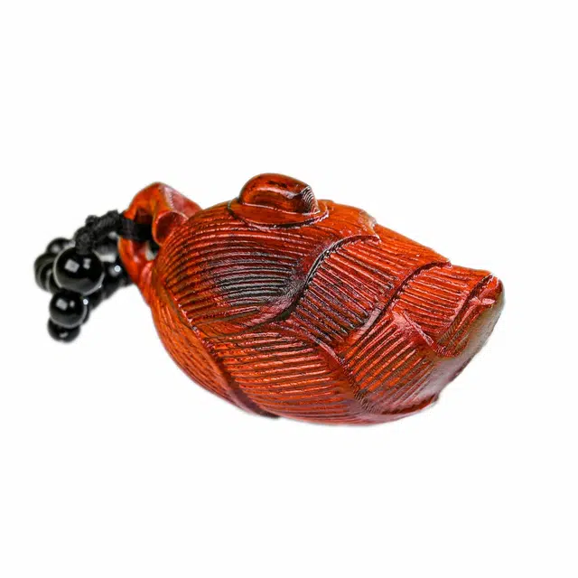 仙友 国潮新中式手工精雕春笋平安喜乐盘玩随身把玩汽车通勤时尚百搭文玩固化稳定木#好运 檀木 把件 男女同款情侣款