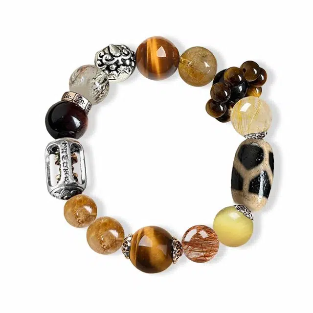 奥斯坦汀 金霸多宝大综合潮流百搭高级转运 水晶 手串 男女同款情侣款