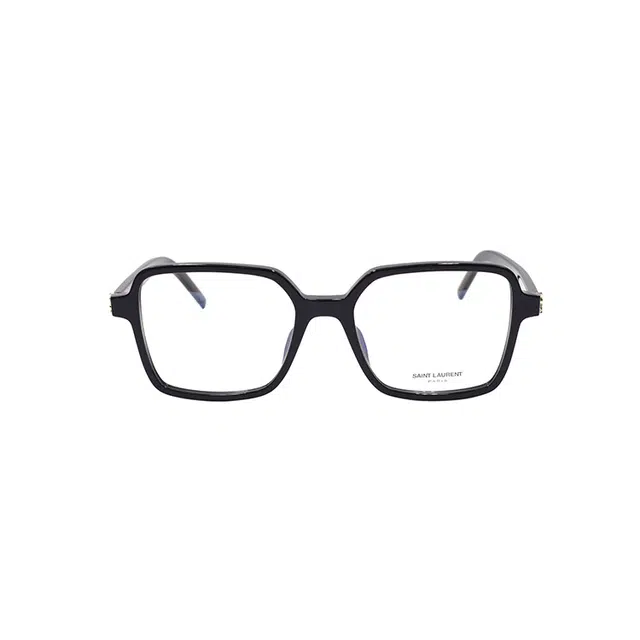 Saint Laurent Interlocking Hinge Square Optical Frames Black