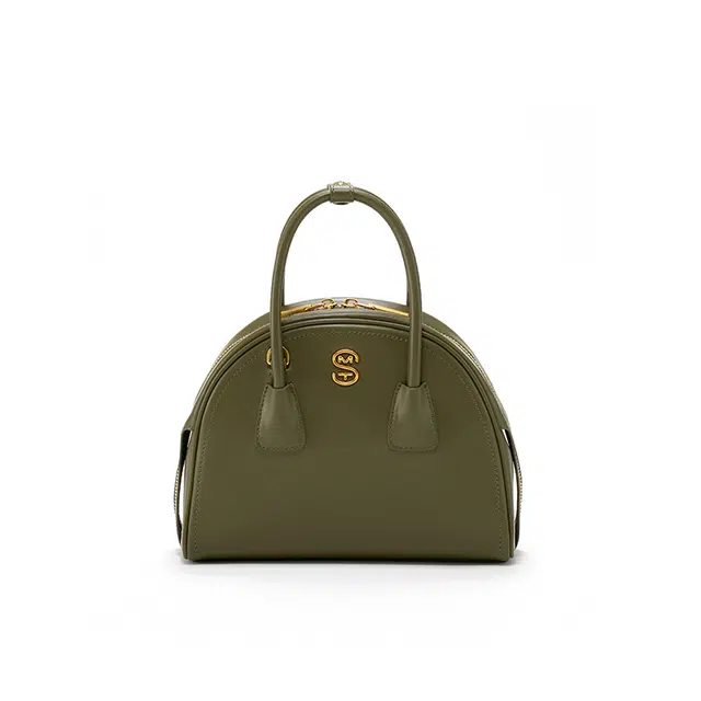 西木汀 青葱岁月 法式风格百搭通勤 牛皮 波士顿包手提包 小号 女款 多色