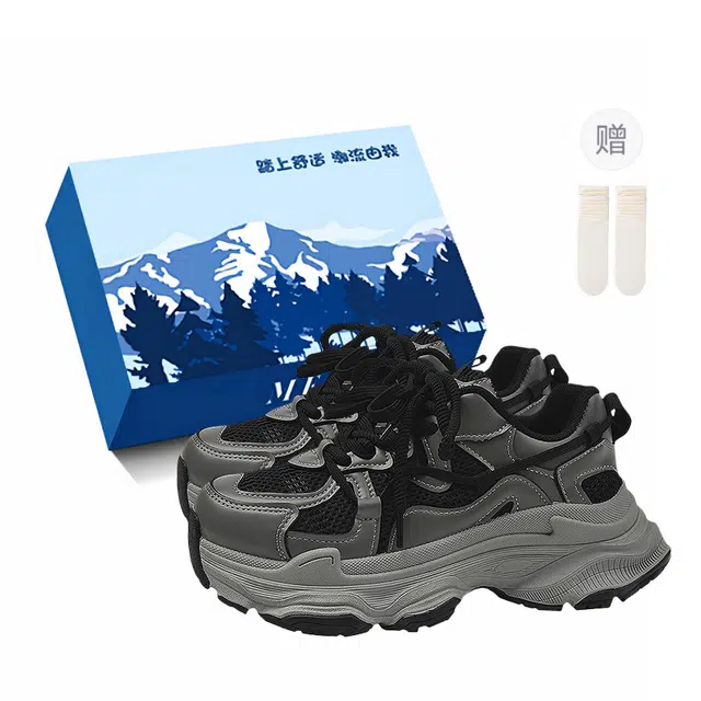 小鹿米利 厚底休闲运动 防滑耐磨增高 低帮 老爹鞋 女款