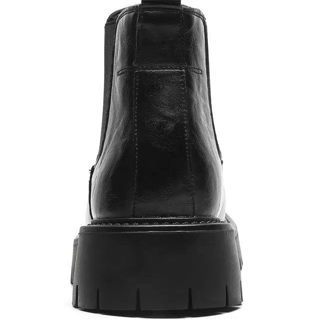 经典潮流轻奢英伦风厚底高帮时尚 短筒 马丁靴 男款 黑色