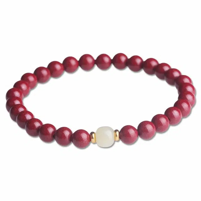 妍韵珠宝 新中式精致小众 蛇年本命年#好运 朱砂 手串 男女同款情侣款