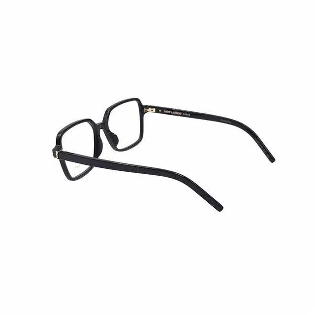 Saint Laurent Interlocking Hinge Square Optical Frames Black