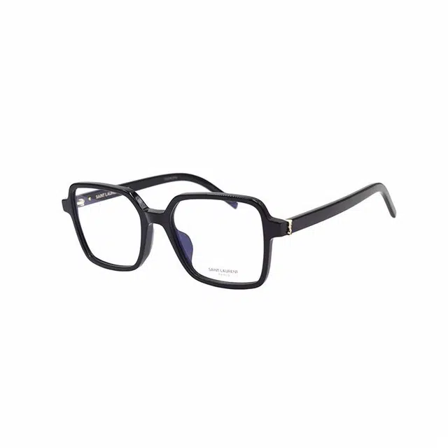 Saint Laurent Interlocking Hinge Square Optical Frames Black