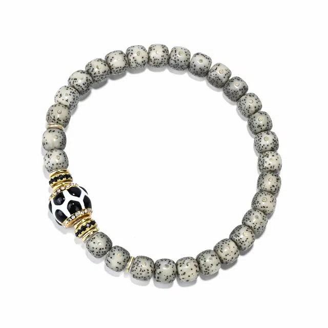 钰澜文玩 青花 珐琅彩寿珠搭配款#好运 星月菩提 手串 男女同款情侣款