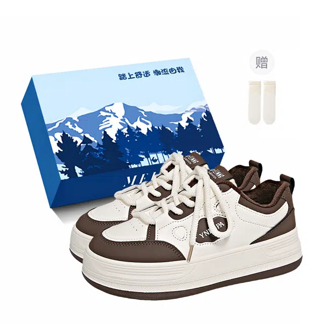 小鹿米利 百搭加绒小白鞋小众休闲 低帮 板鞋 女款