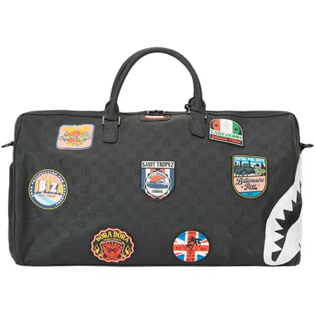 Sprayground Fashion Print PVC Travel Bag Black