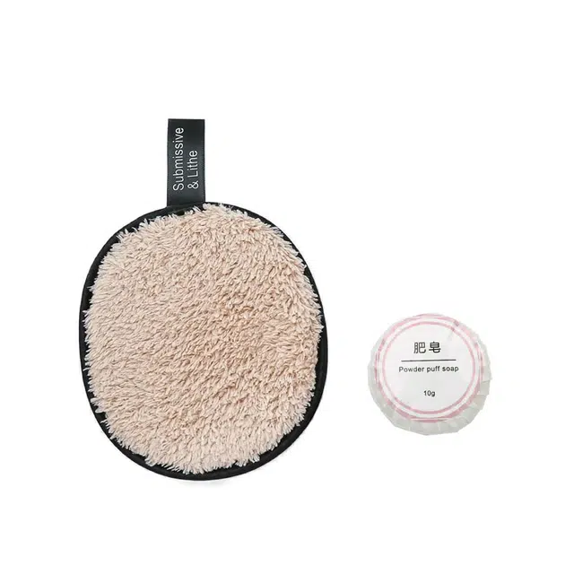 静玲珑 懒人清水卸妆粉扑洗脸扑柔软大号脸部清洁卸妆棉饼沾水即用洁面扑