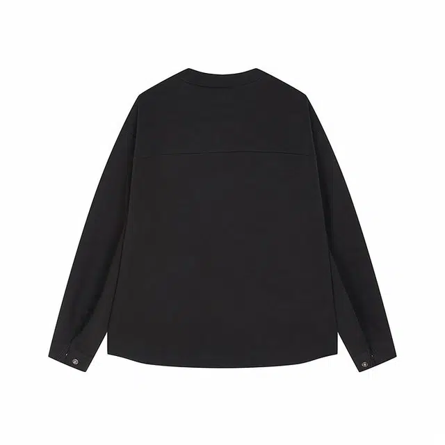 速写 纯色日常宽松简约休闲长袖衬衫 男款