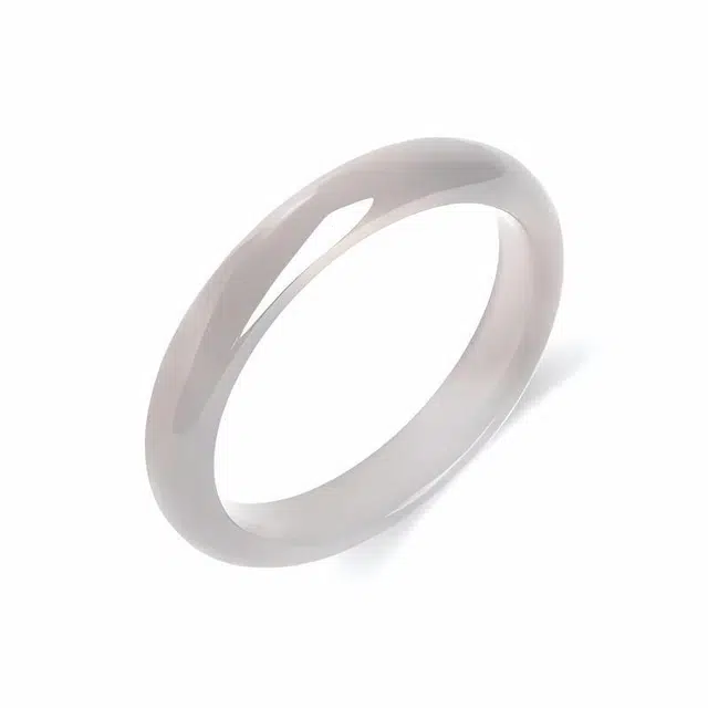 兰慕茵诺 诸事顺利 白月光冰透清透清冷感素圈灰冰烟灰色细条圆汉服新中式 #好运 玛瑙 玉石手镯 女款