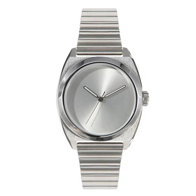 JKHHB Quartz Stainless Steel Silver Dial