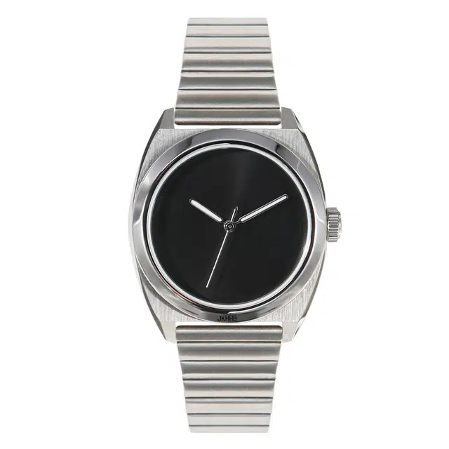 JKHHB Quartz Stainless Steel Silver Dial