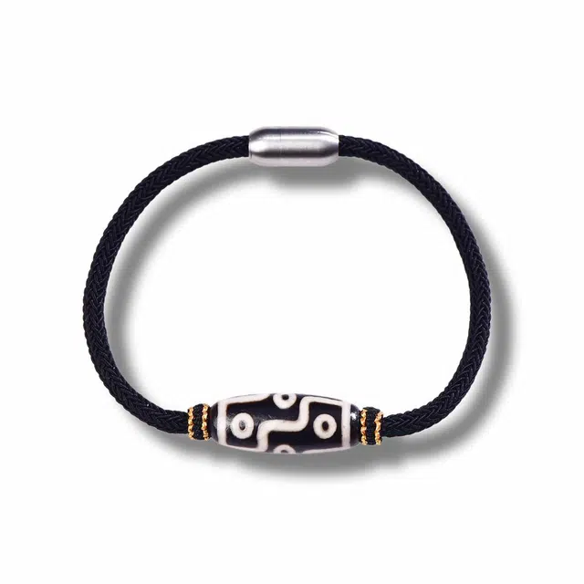 古禾 古劲拙意 朴茂浑然 九眼天珠新中式国潮经典复古高级感 吉祥如意 转运珠 玛瑙 手链 男女同款情侣款